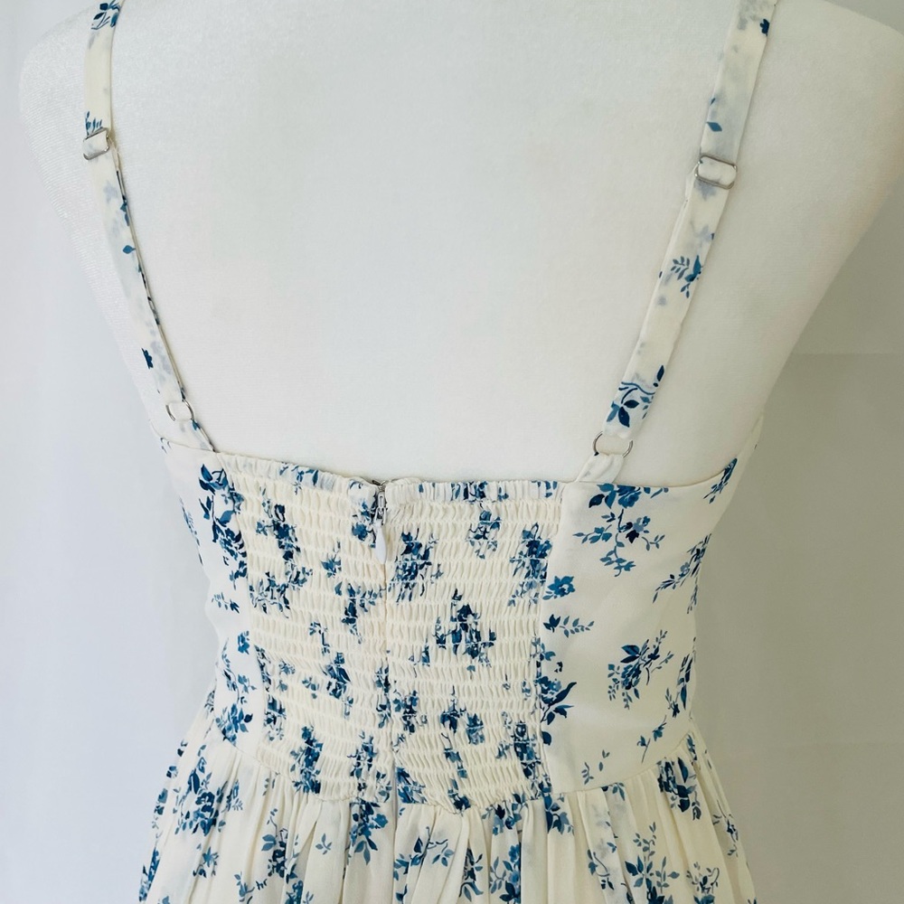 NWT $278 Reformation Dina Dress size 4 Floral Print Midi Dress - Picture 9 of 14